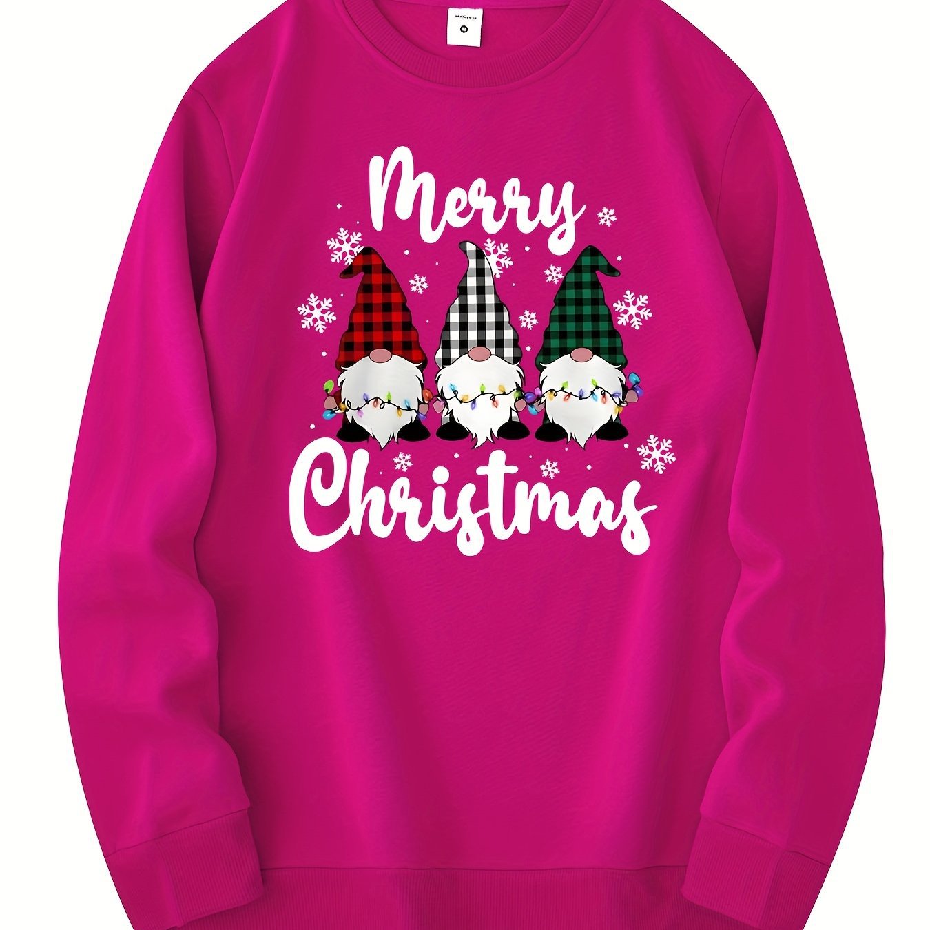 Sweat de Noël Homme  – Motif Gnomes & “Merry Christmas”
