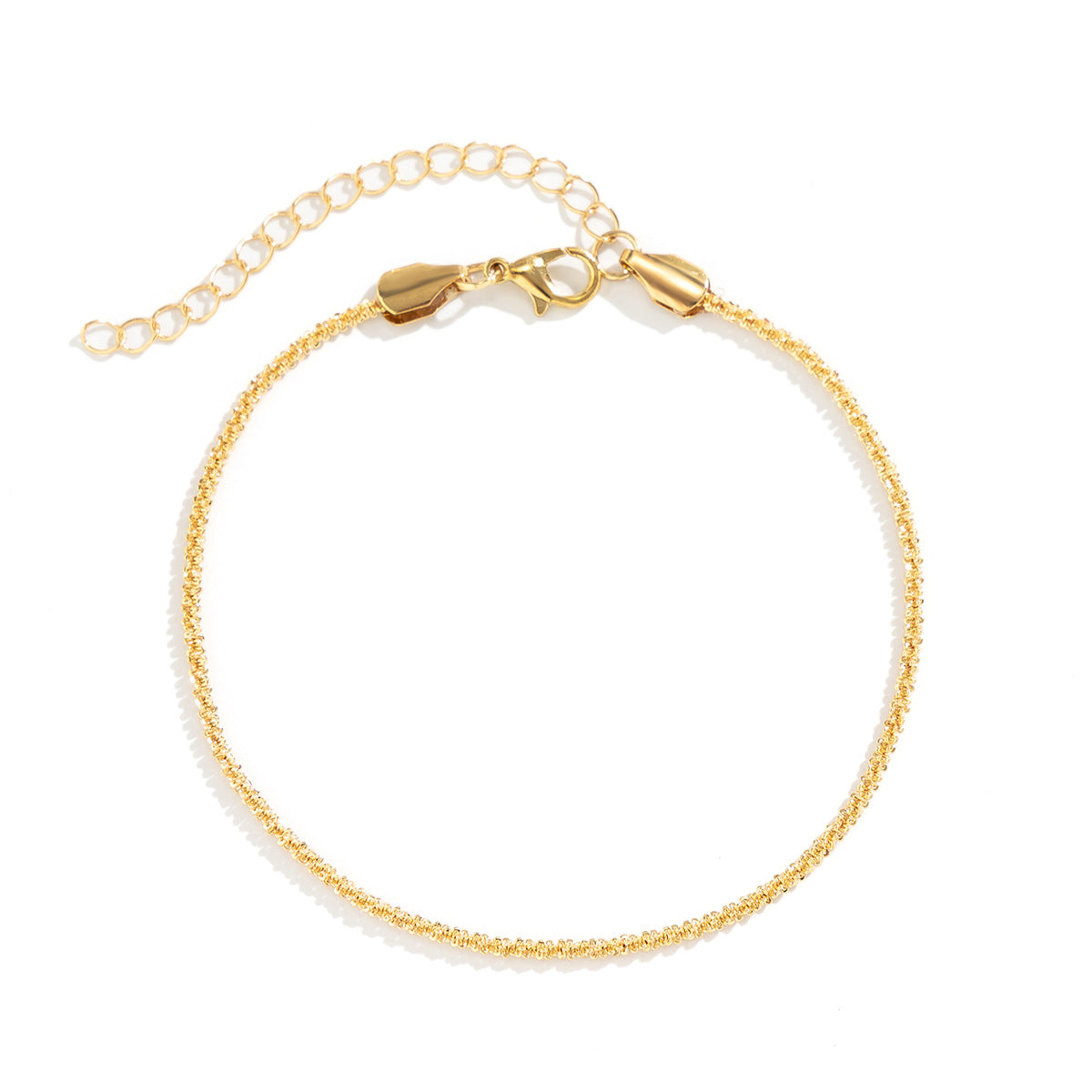 Chaîne de Cheville Double Rang – Étincelant