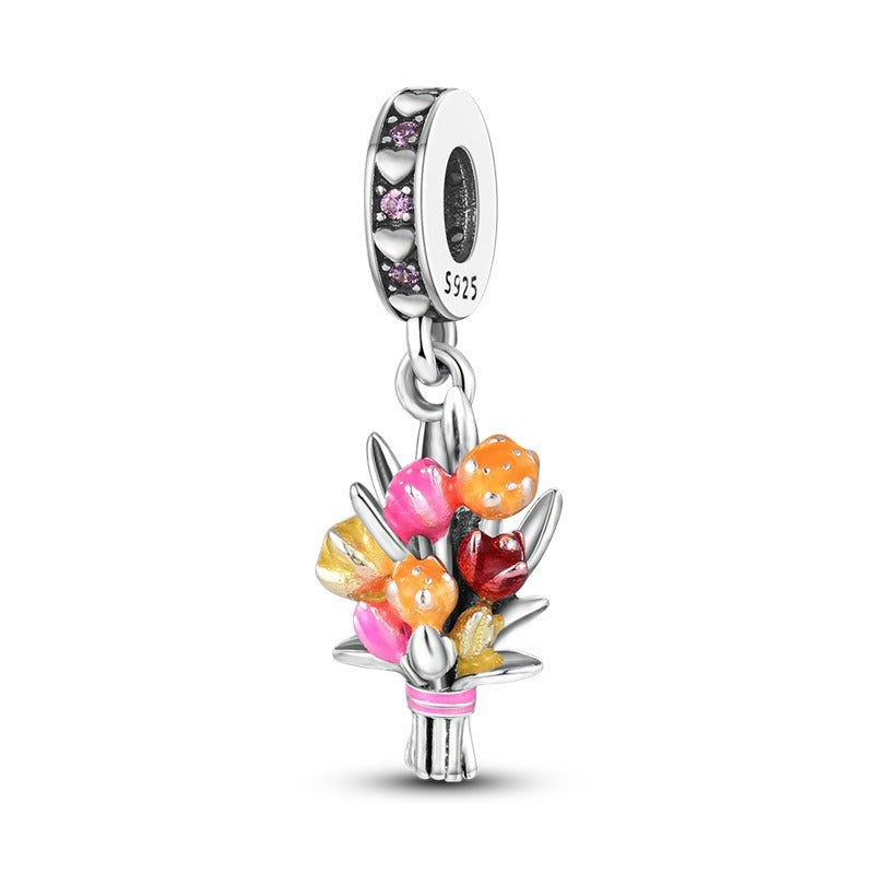 Chaine de sécurité & Charms Fleurs