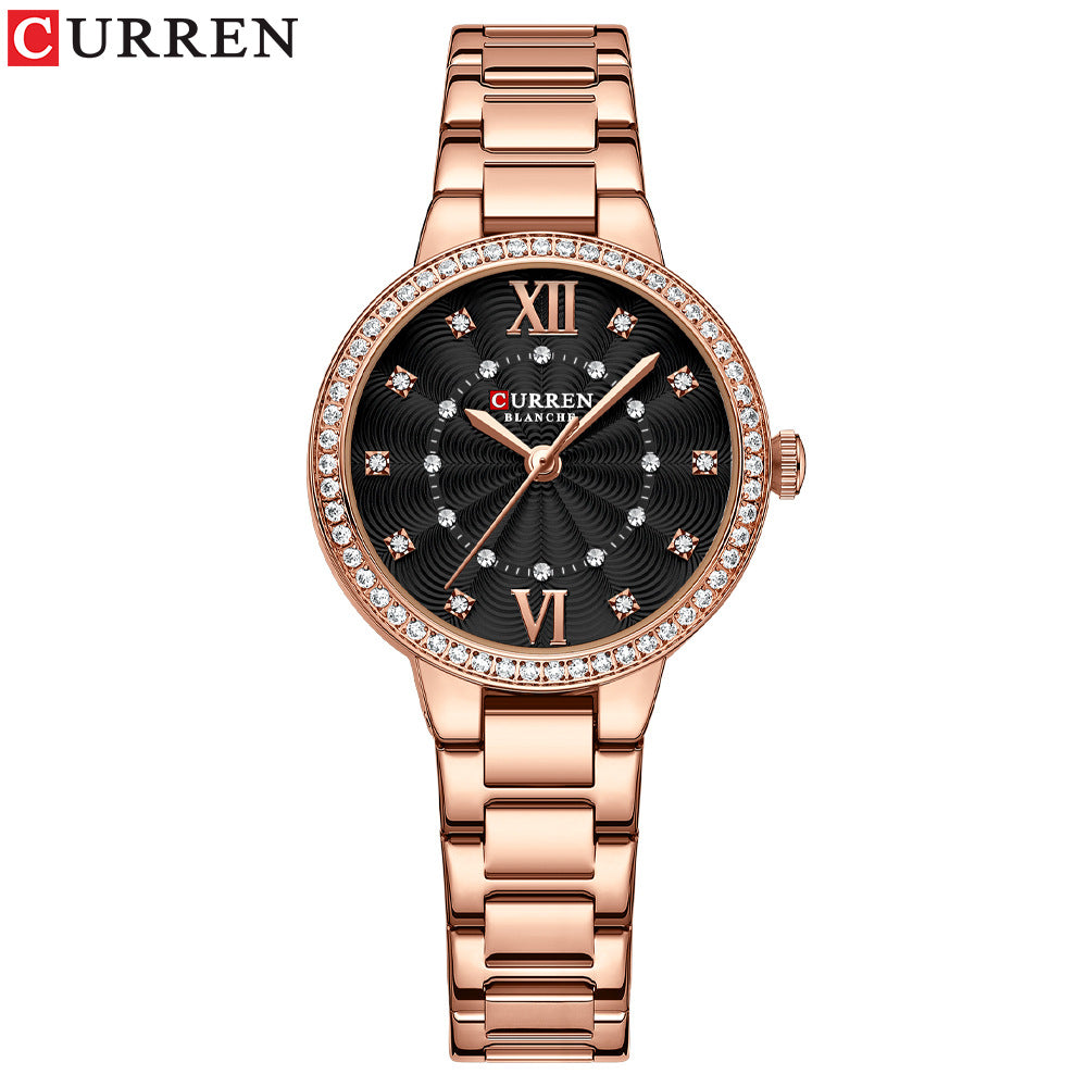 Montre Femme Élégance Tendance – Bracelet Acier & Cadran Brillant