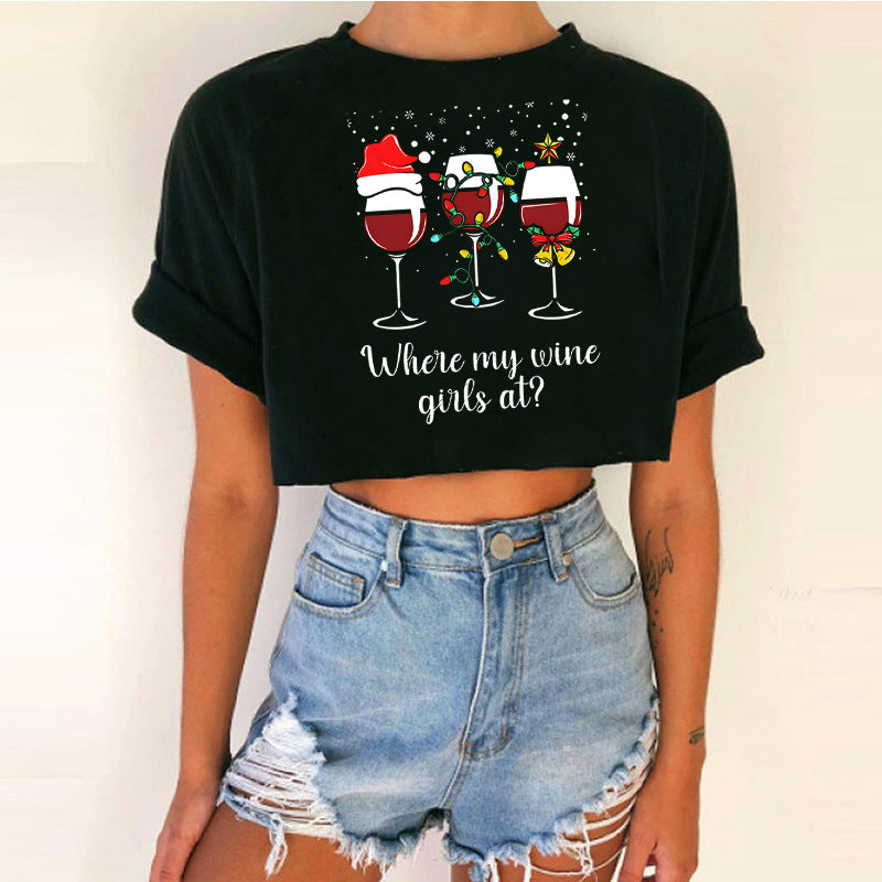 T-shirt Court Crop Top de Noël