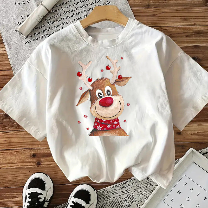 T-shirt Renne de Noël pour Femme ( plusieurs couleurs)