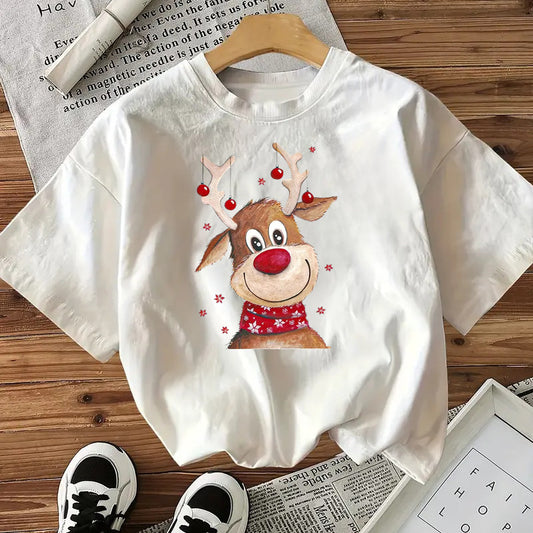 T-shirt Renne de Noël pour Femme ( plusieurs couleurs)