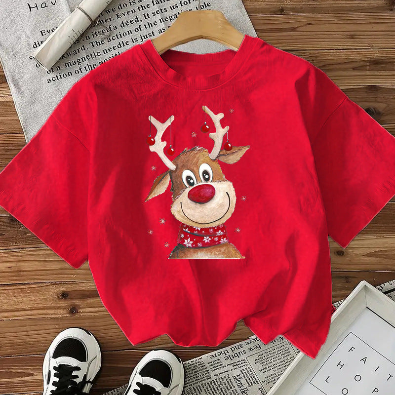 T-shirt Renne de Noël pour Femme ( plusieurs couleurs)