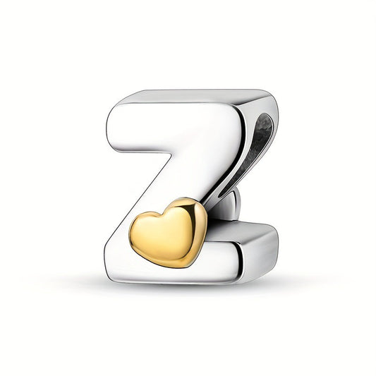 Pendentifs Lettres A-Z – Cuivre Plaqué Argent