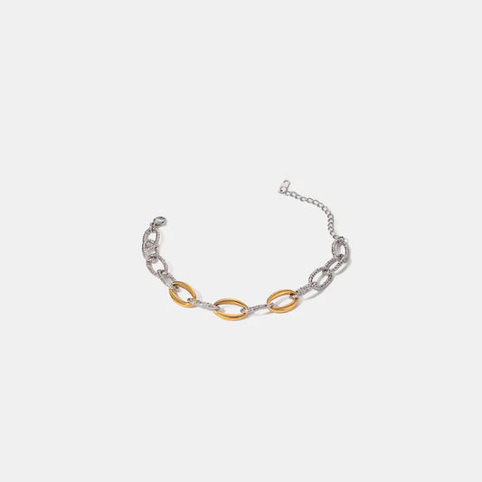Bracelet Doré Acier Inox – Plaqué Or 18K & Style Structuré