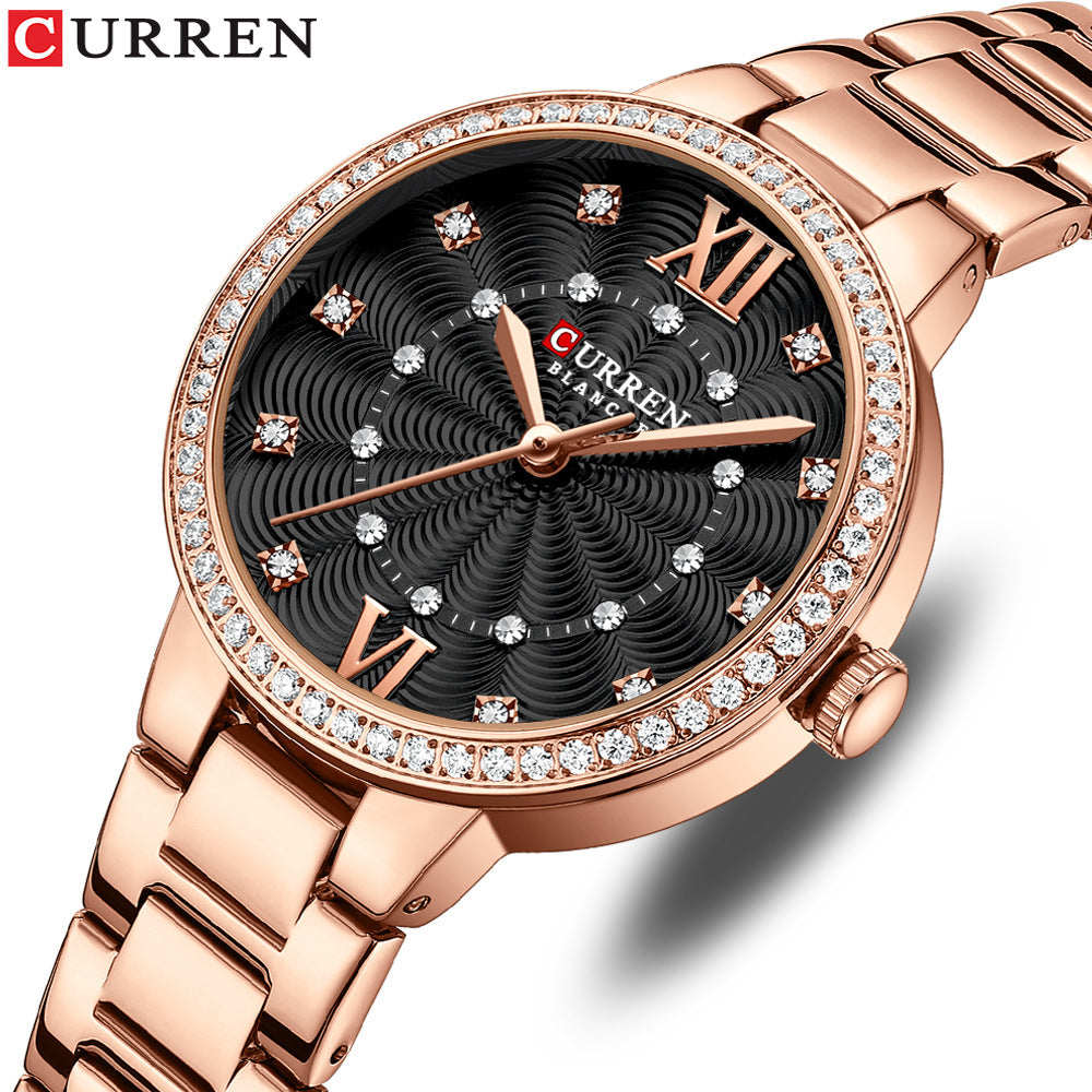 Montre Femme Élégance Tendance – Bracelet Acier & Cadran Brillant