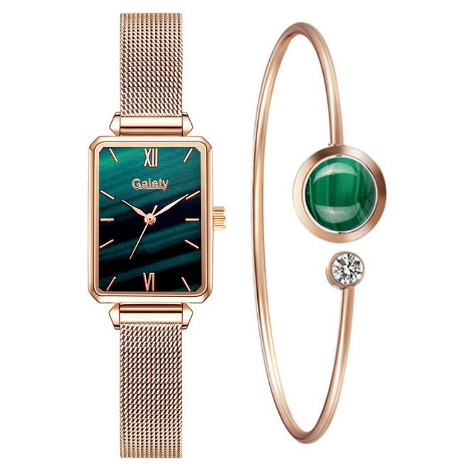 Montre Femme Élégance Romantique – Cadran Étoilé & Bracelet Maille Milanaise