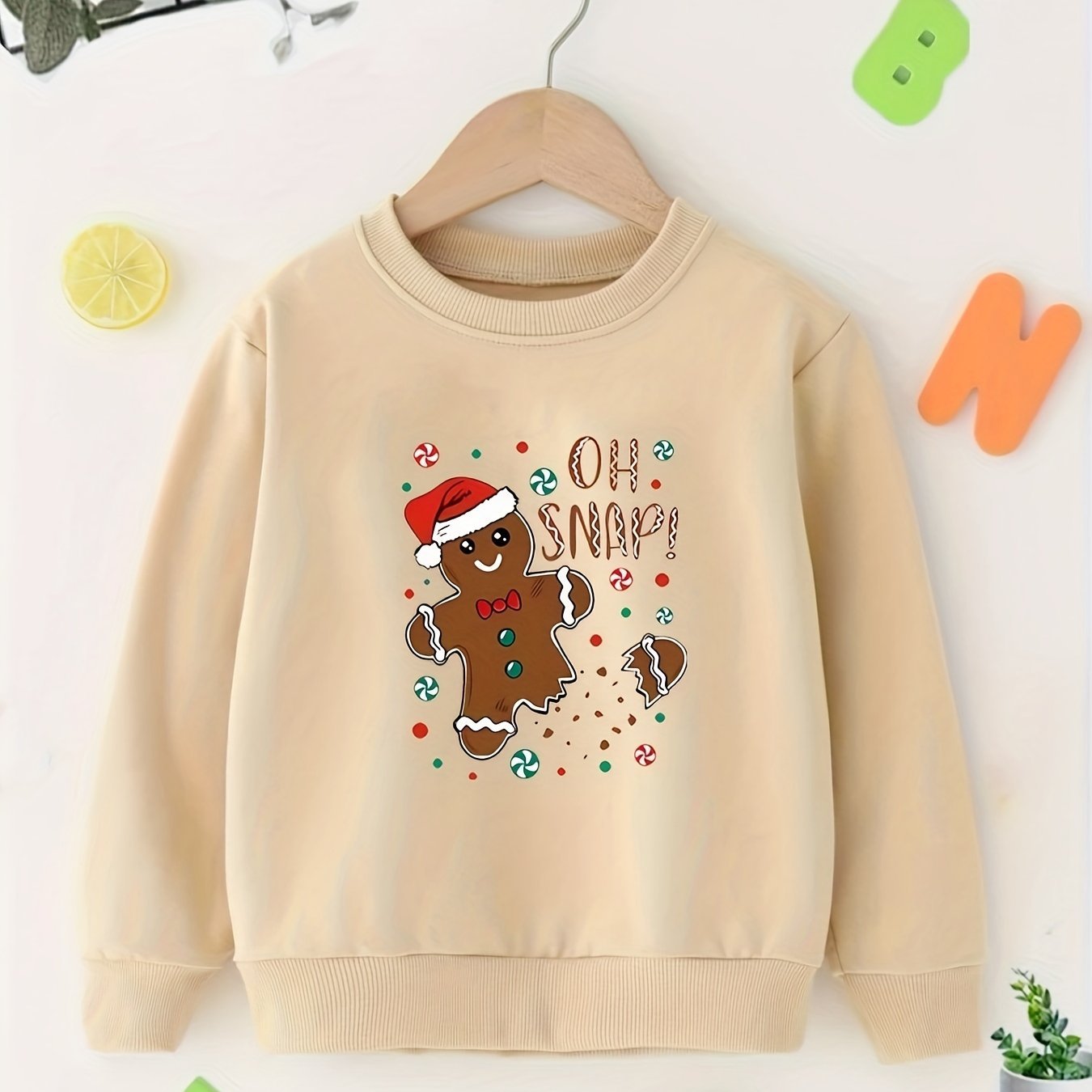 Sweat de Noël Enfant – Pain d'Épice Mignon & Confort Douillet