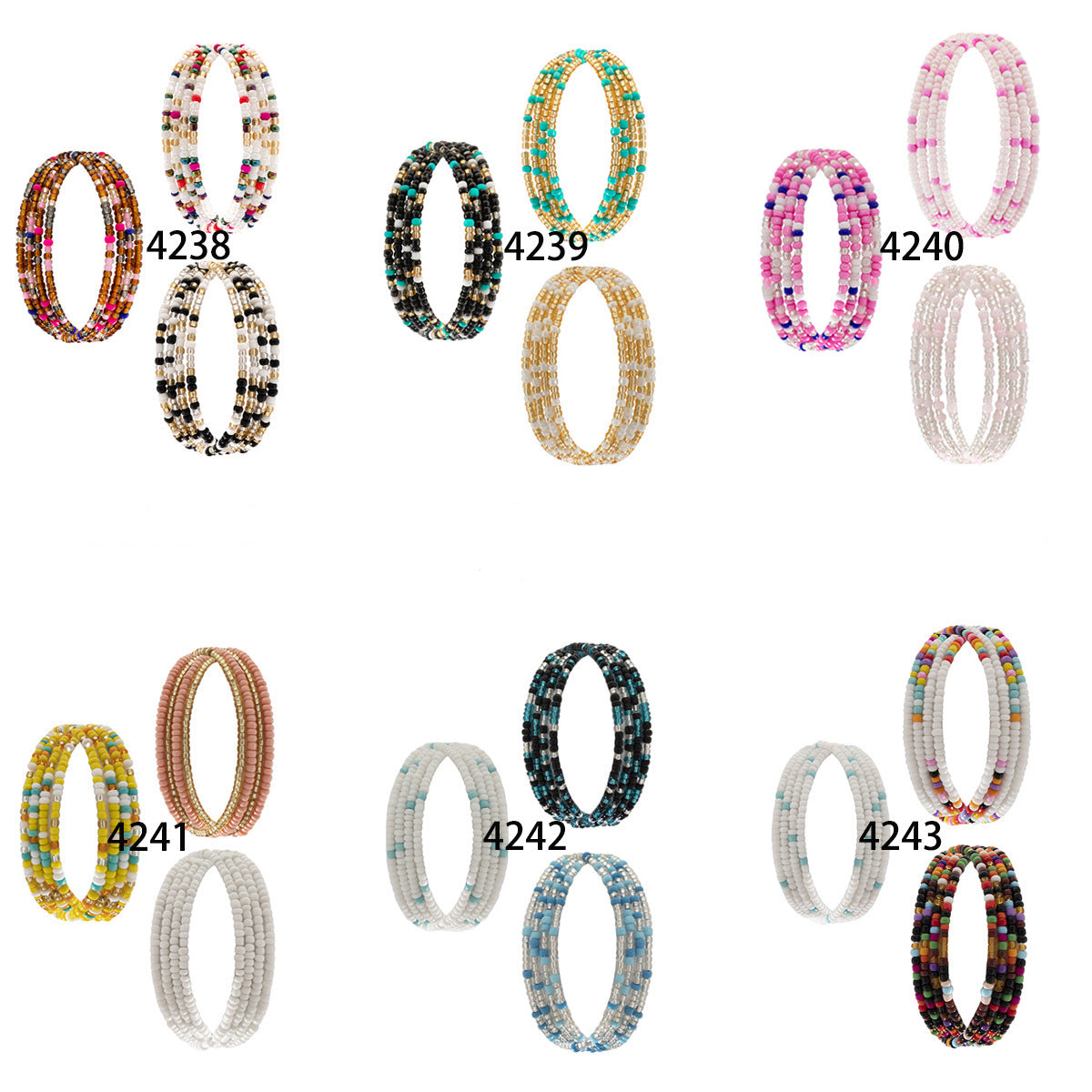 Chaîne de Taille Bohème à Perles de Riz – Double Rang