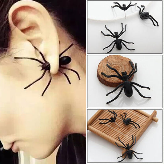 Boucle d’Oreille Araignée Noire 3D