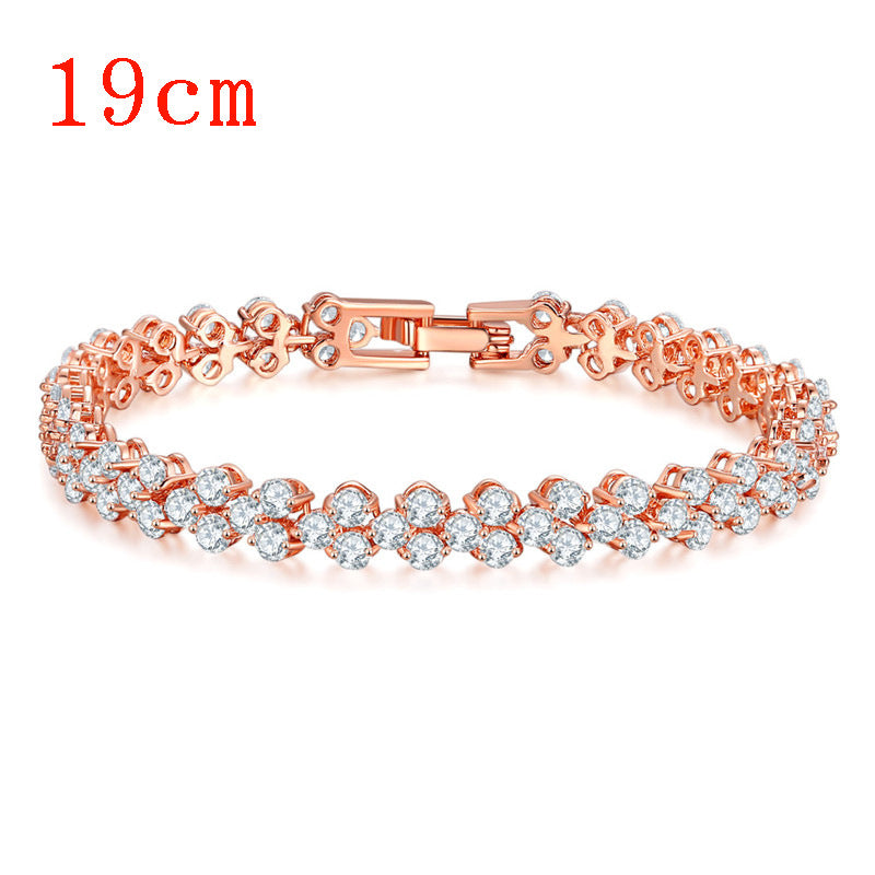 Bracelet Romain Doré – Zircons AAA & Finition Élégante