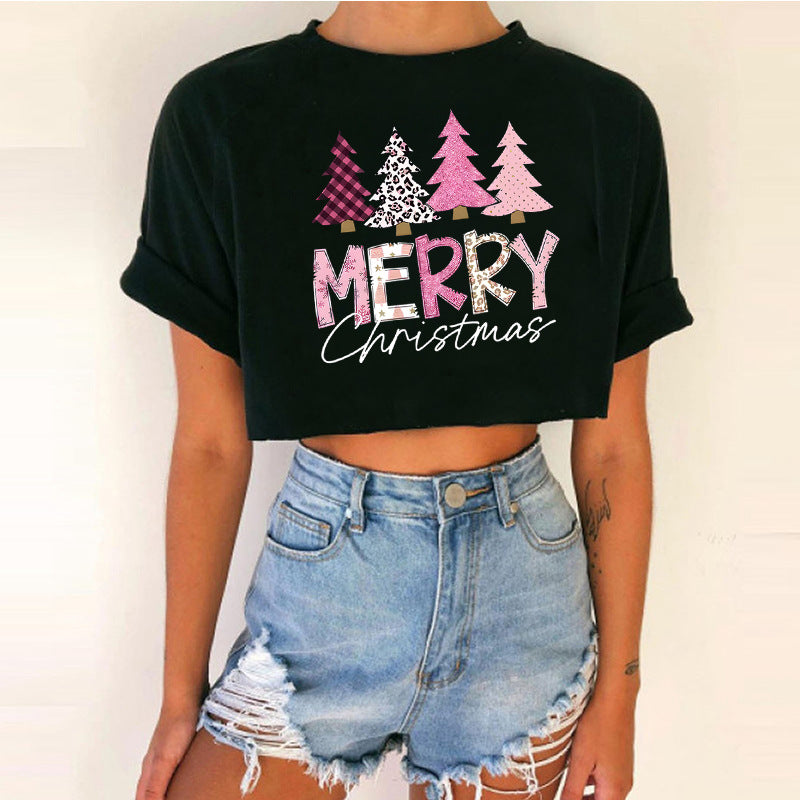 T-shirt Court Crop Top de Noël