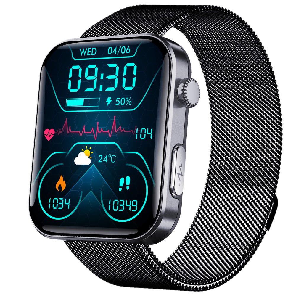 Montre Connectée F300 – Écran Tactile & Suivi de Santé Avancé | Bracelet Cuir ou Silicone Femme