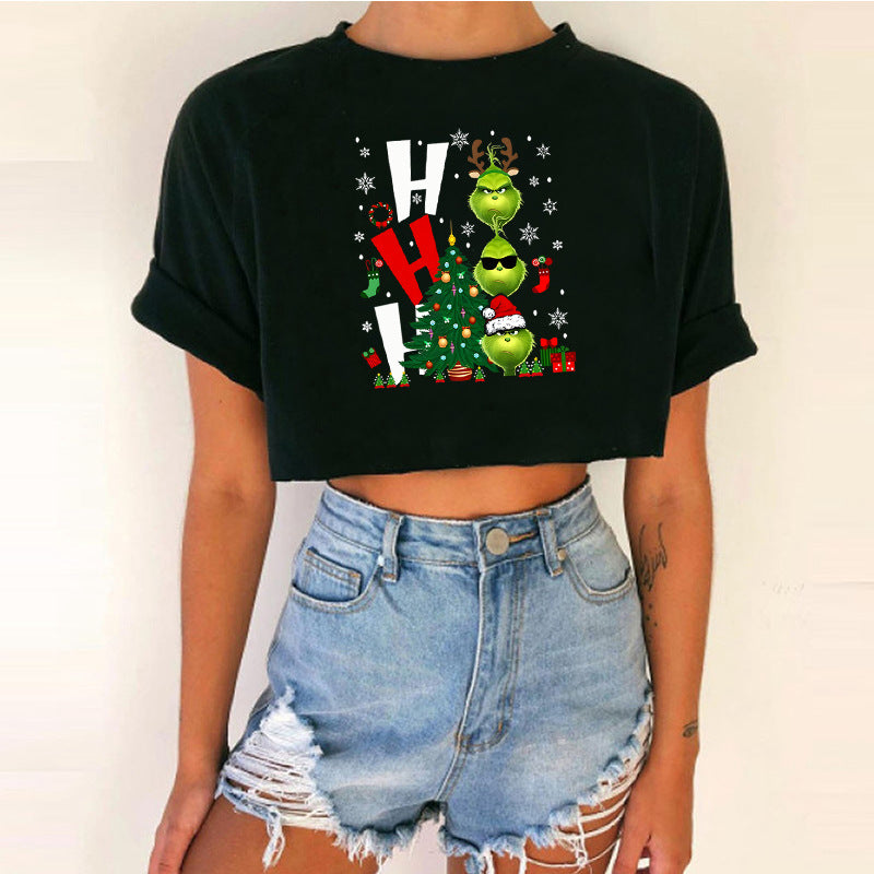 T-shirt Court Crop Top de Noël