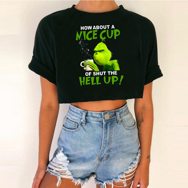 T-shirt Court Crop Top de Noël