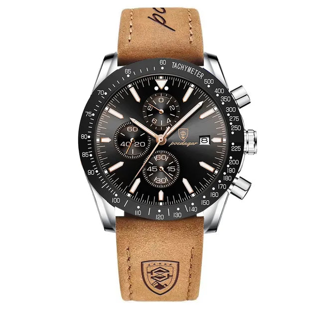 Montre Homme Sport – Multifonction, Étanche & Veilleuse Quartz