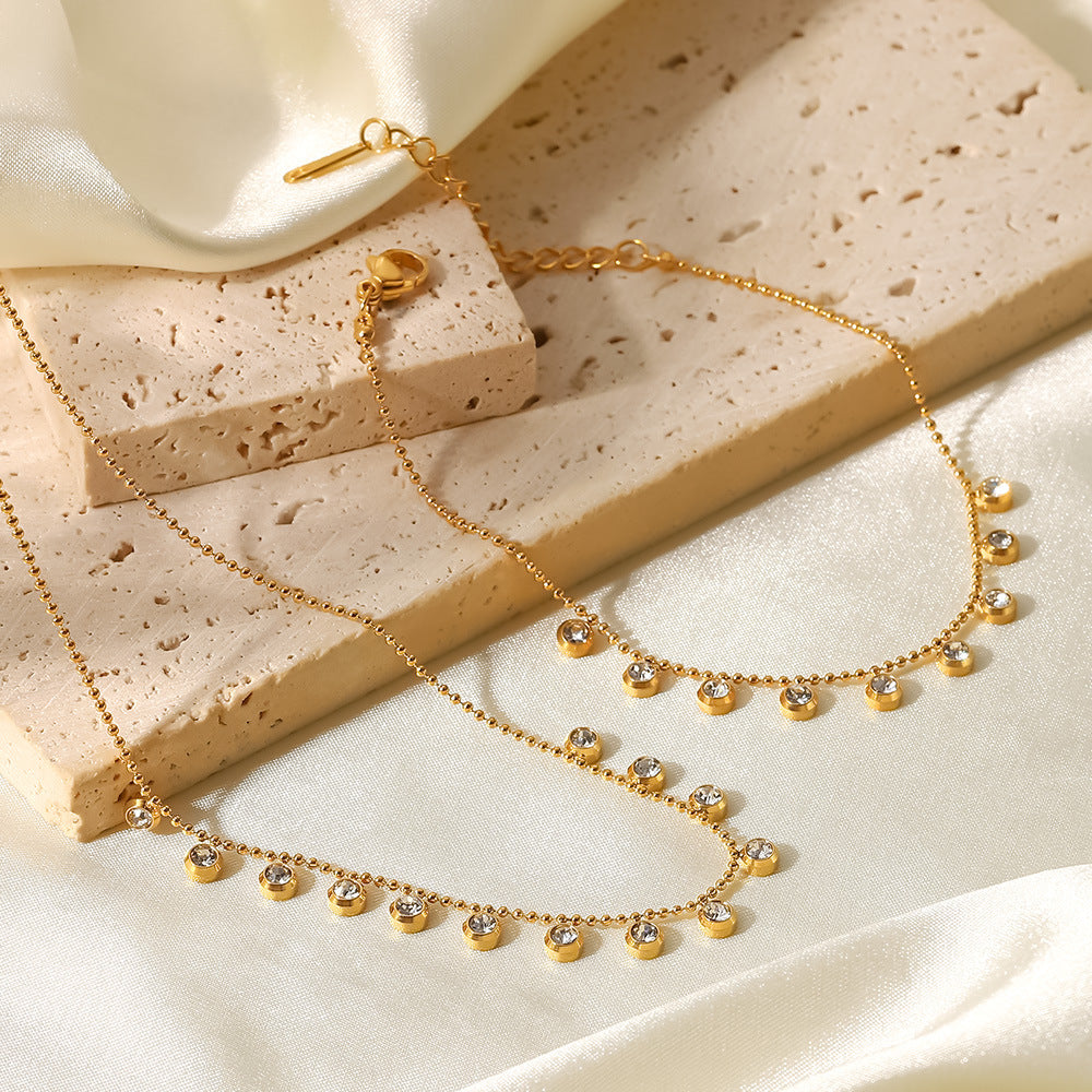 Collier Zircon Plaqué Or 18K – Élégance et Raffinement