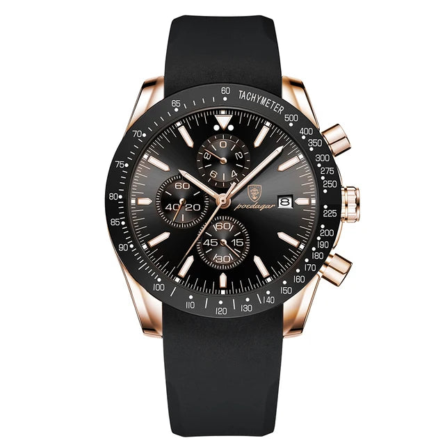 Montre Homme Sport – Multifonction, Étanche & Veilleuse Quartz