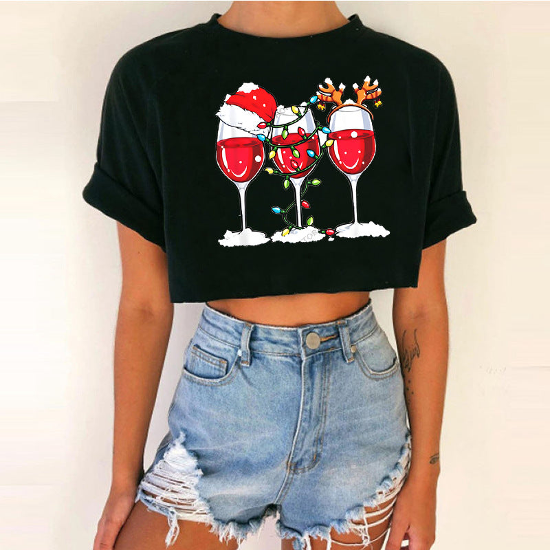 T-shirt Court Crop Top de Noël