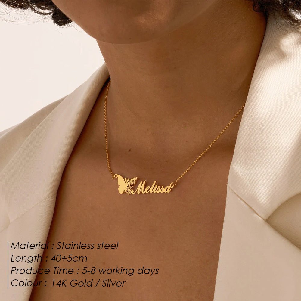 Collier Personnalisé avec Nom – Acier Inoxydable Doré ou Argenté ✨