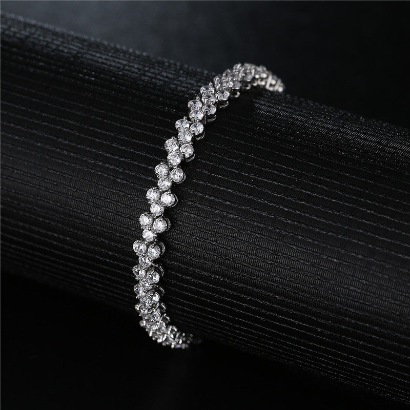 Bracelet Romain Doré – Zircons AAA & Finition Élégante