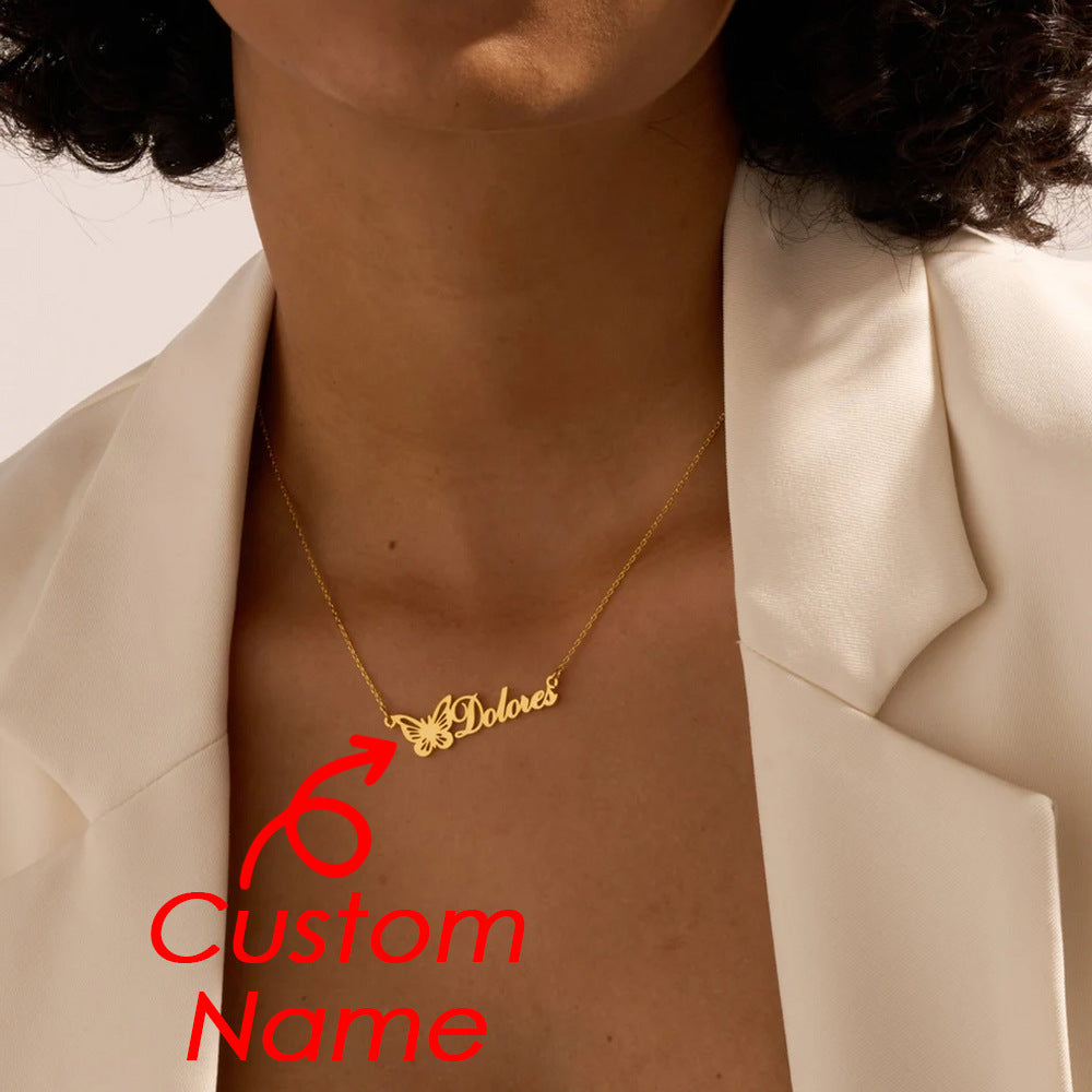Collier Personnalisé avec Nom – Acier Inoxydable Doré ou Argenté ✨