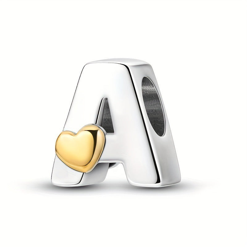 Pendentifs Lettres A-Z – Cuivre Plaqué Argent