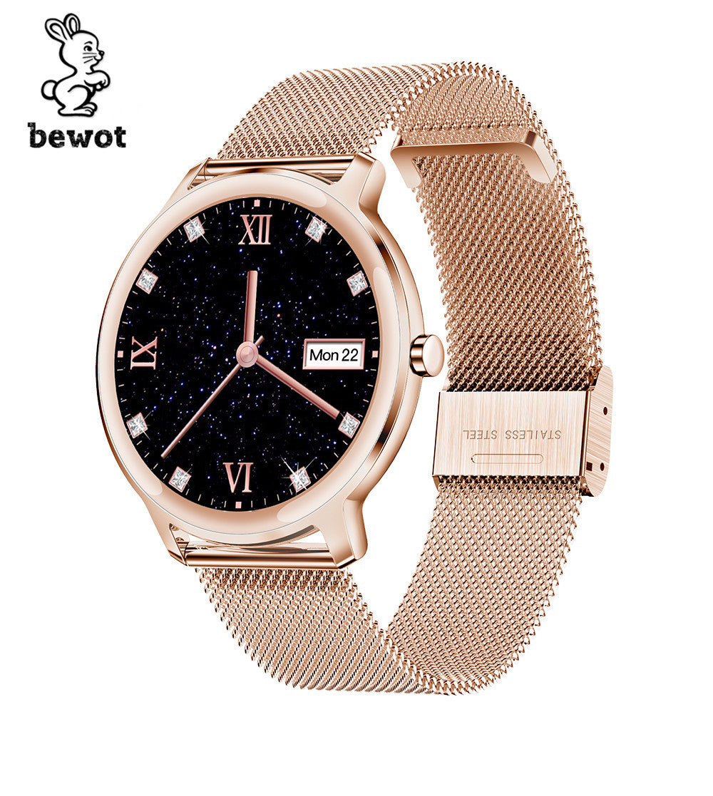 Montre Connectée Élégance Femme R18 – Écran Ultra Fin 1.09", Bluetooth 5.0, Suivi Santé & Téléchargement Musique