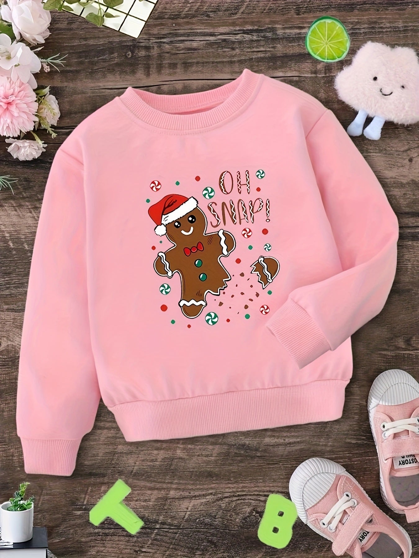 Sweat de Noël Enfant – Pain d'Épice Mignon & Confort Douillet