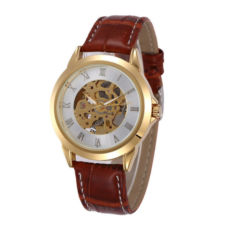 Montre Automatique Homme – Design Squelette Style Ancien