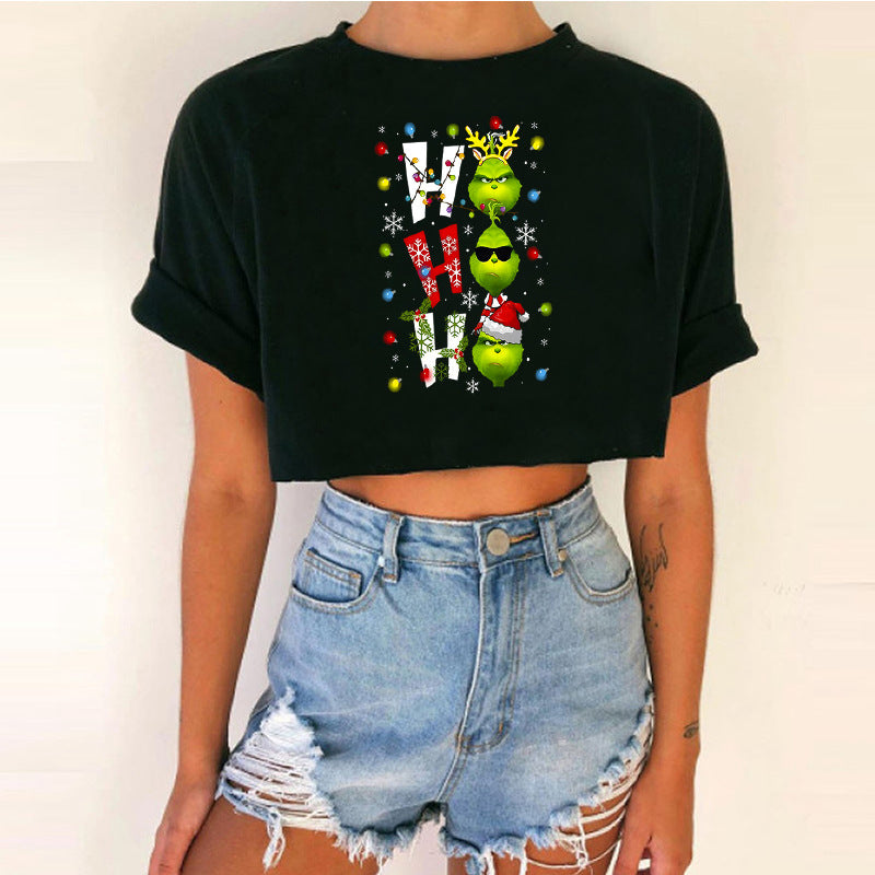 T-shirt Court Crop Top de Noël