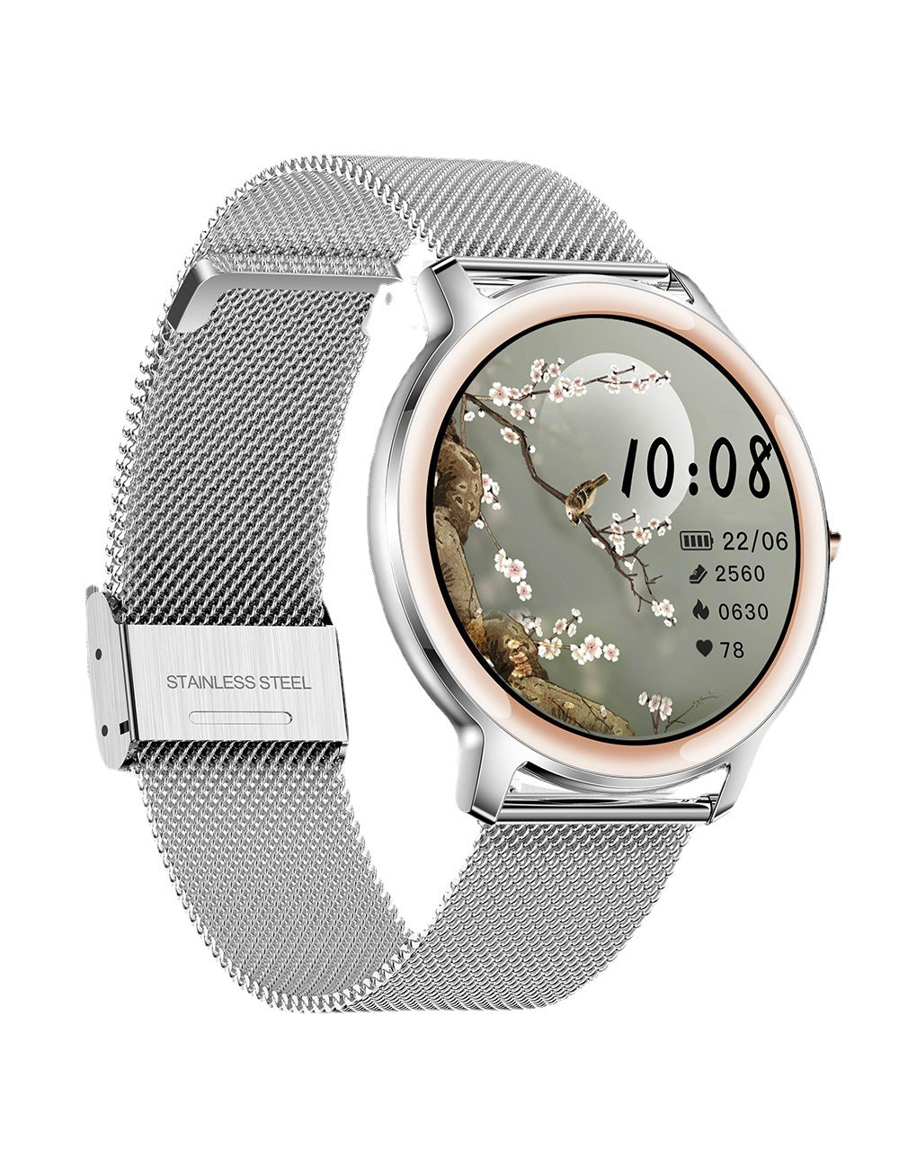Montre Connectée Élégance Femme R18 – Écran Ultra Fin 1.09", Bluetooth 5.0, Suivi Santé & Téléchargement Musique