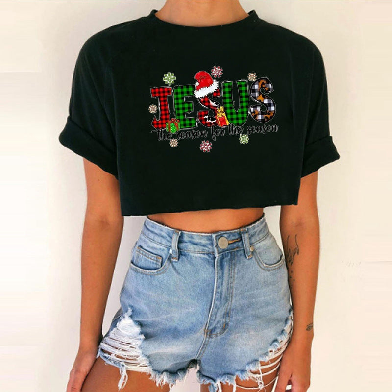 T-shirt Court Crop Top de Noël