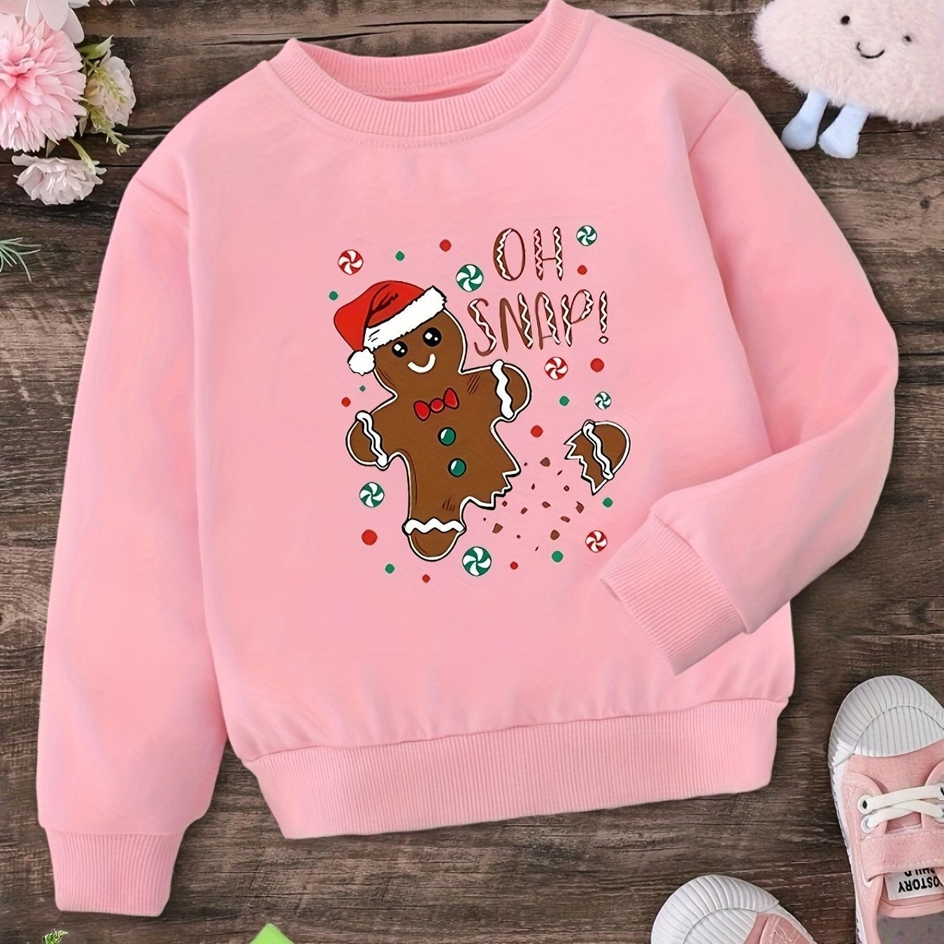 Sweat de Noël Enfant – Pain d'Épice Mignon & Confort Douillet