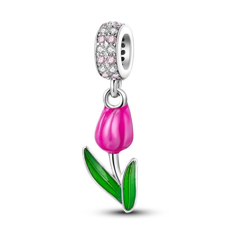 Chaine de sécurité & Charms Fleurs