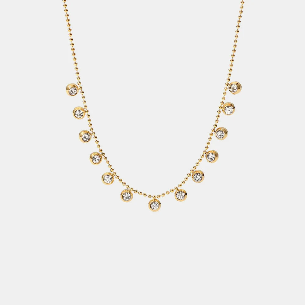 Collier Zircon Plaqué Or 18K – Élégance et Raffinement