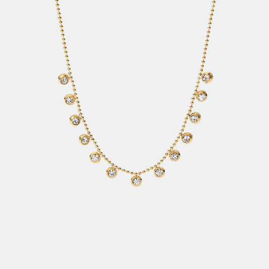 Collier Zircon Plaqué Or 18K – Élégance et Raffinement