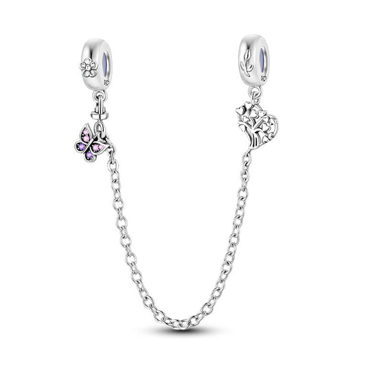 Chaine de sécurité & Charms Fleurs