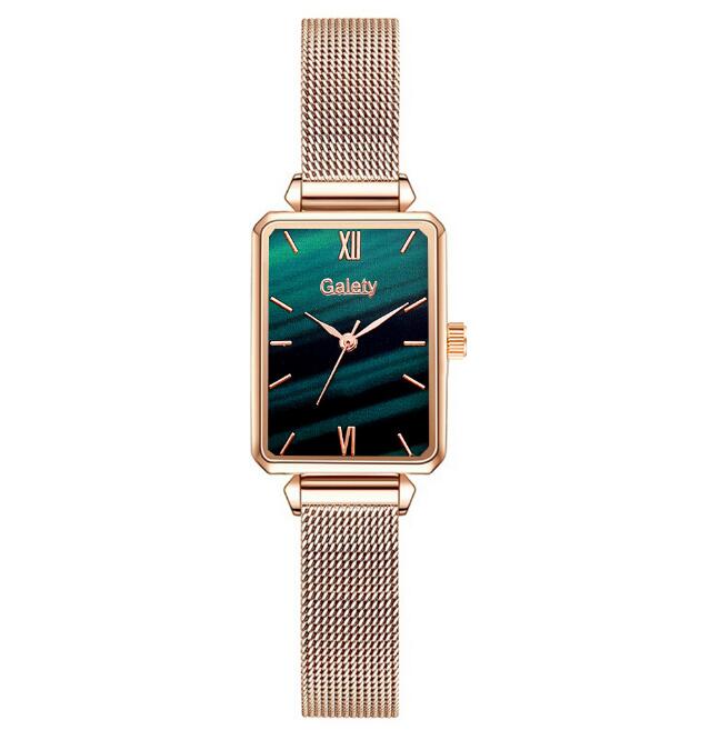 Montre Femme Élégance Romantique – Cadran Étoilé & Bracelet Maille Milanaise