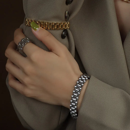Bracelet Chaîne – Acier Titane & Design Urbain