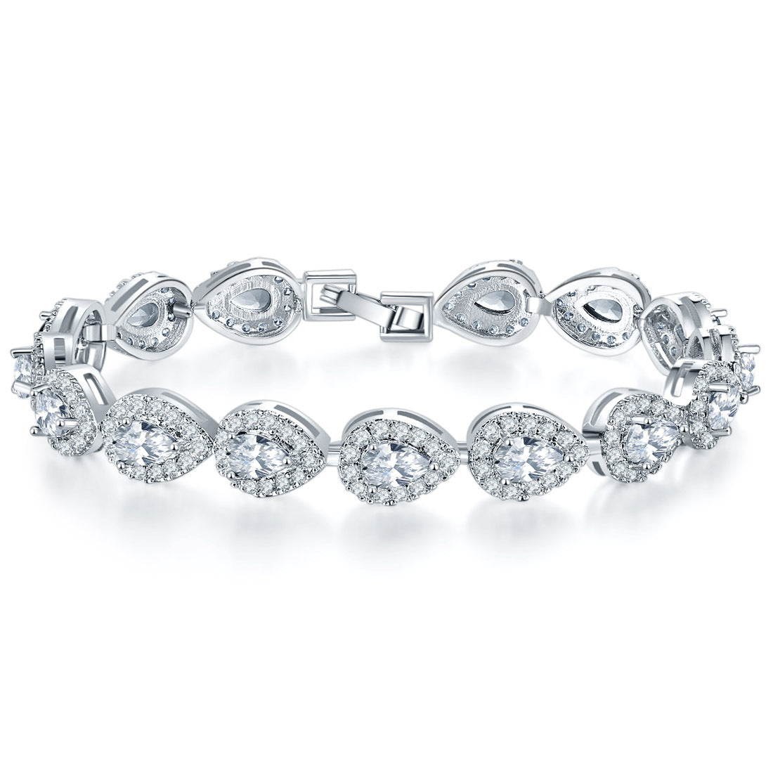 Bracelet Gouttes de Zircon AAA & Plaquage Luxe – Élégance Infinie