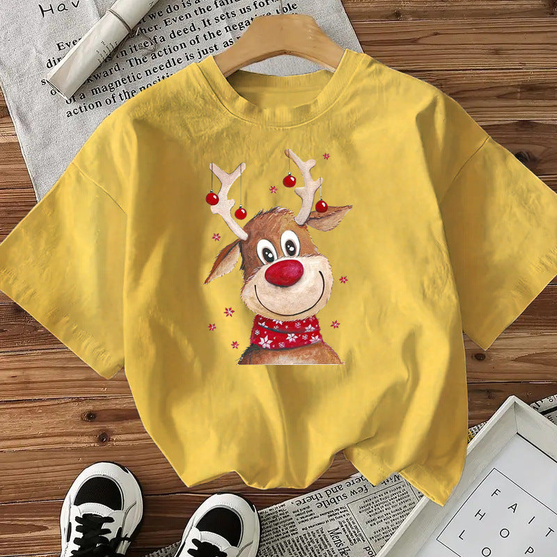 T-shirt Renne de Noël pour Femme ( plusieurs couleurs)