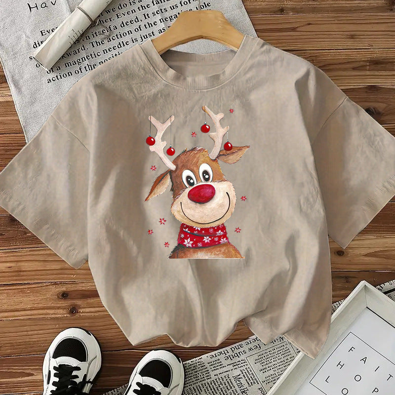 T-shirt Renne de Noël pour Femme ( plusieurs couleurs)