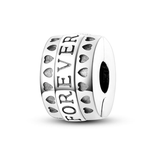 Perles Clip Cœur Colorées – Plaqué Cuivre & Argent S925