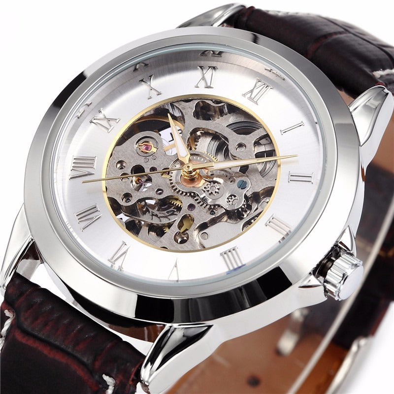 Montre Automatique Homme – Design Squelette Style Ancien