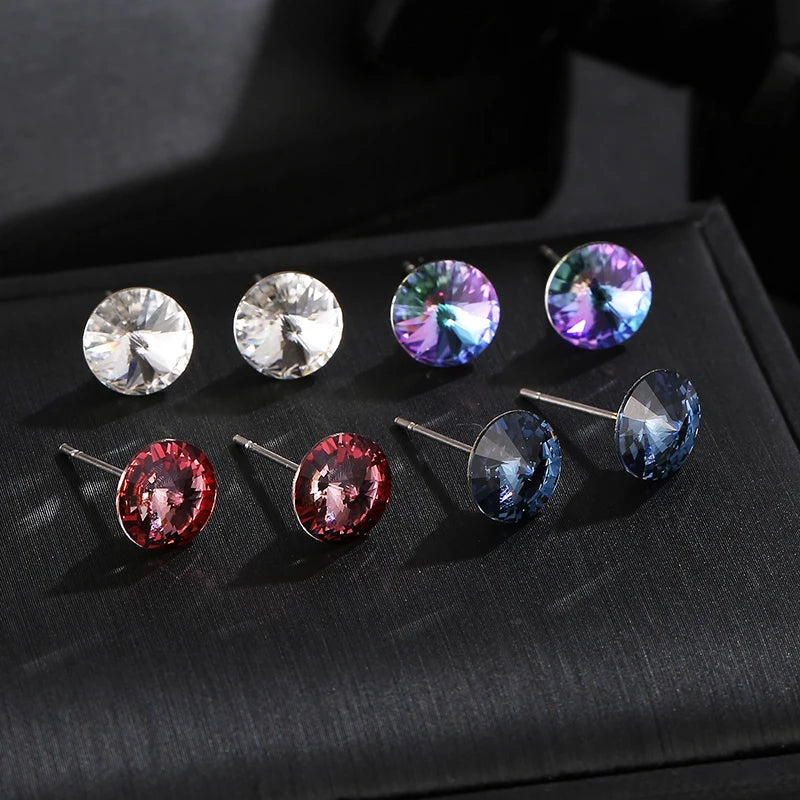 Boucles d’Oreilles Baffin – Cristaux Swarovski & Finition Argentée