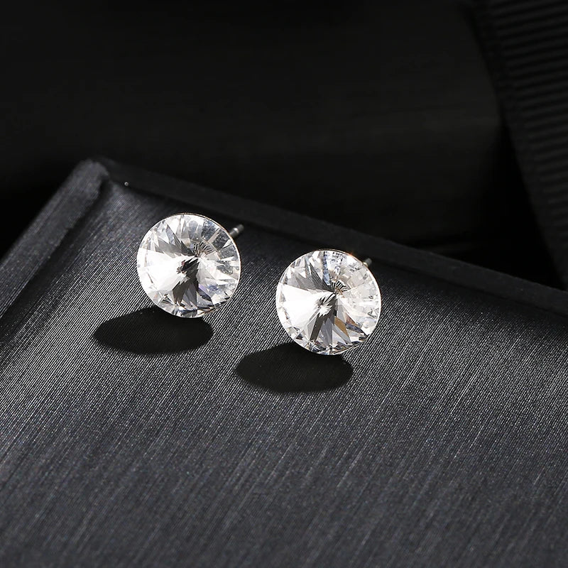 Boucles d’Oreilles Baffin – Cristaux Swarovski & Finition Argentée