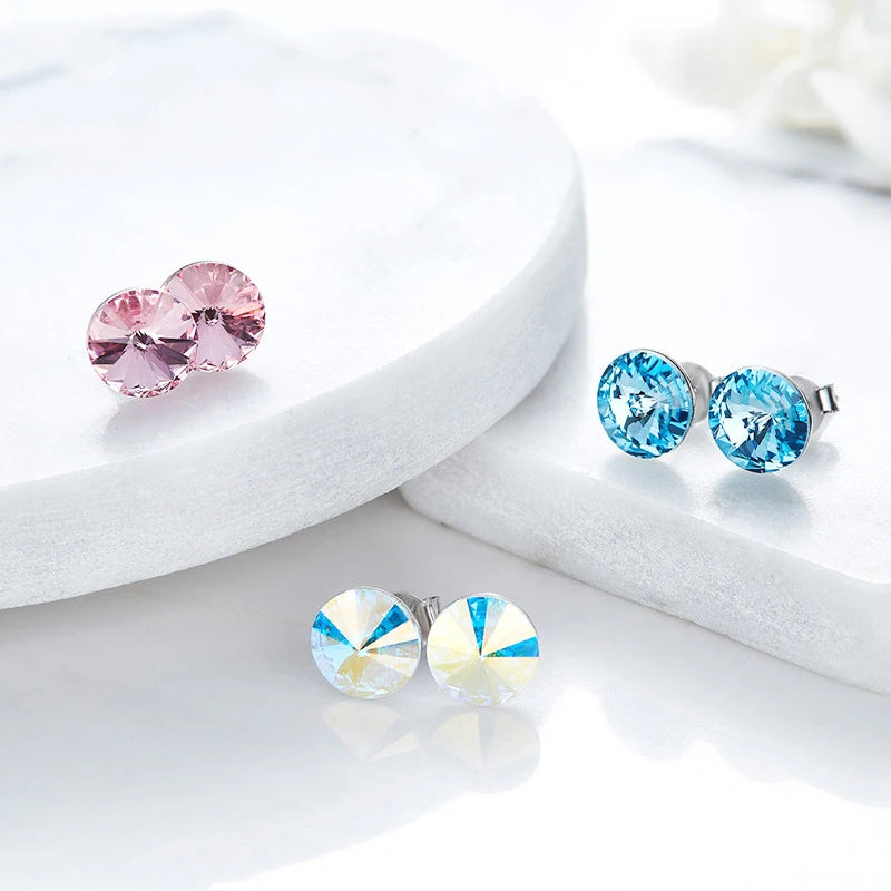 Boucles d’Oreilles Baffin – Cristaux Swarovski & Finition Argentée