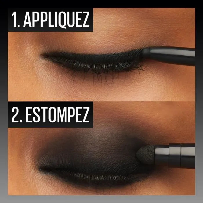 Crayon yeux et lèvres 2 en 1 Tattoo Smokey Black Maybelline